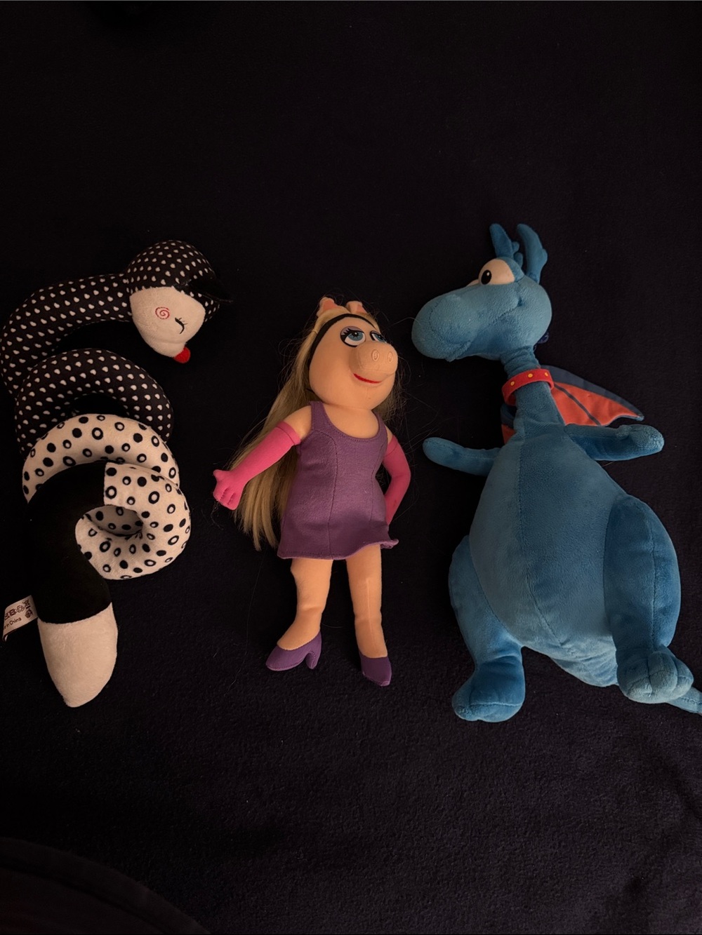 Plush Fashion Doll in Purple Dress with Pink Gloves